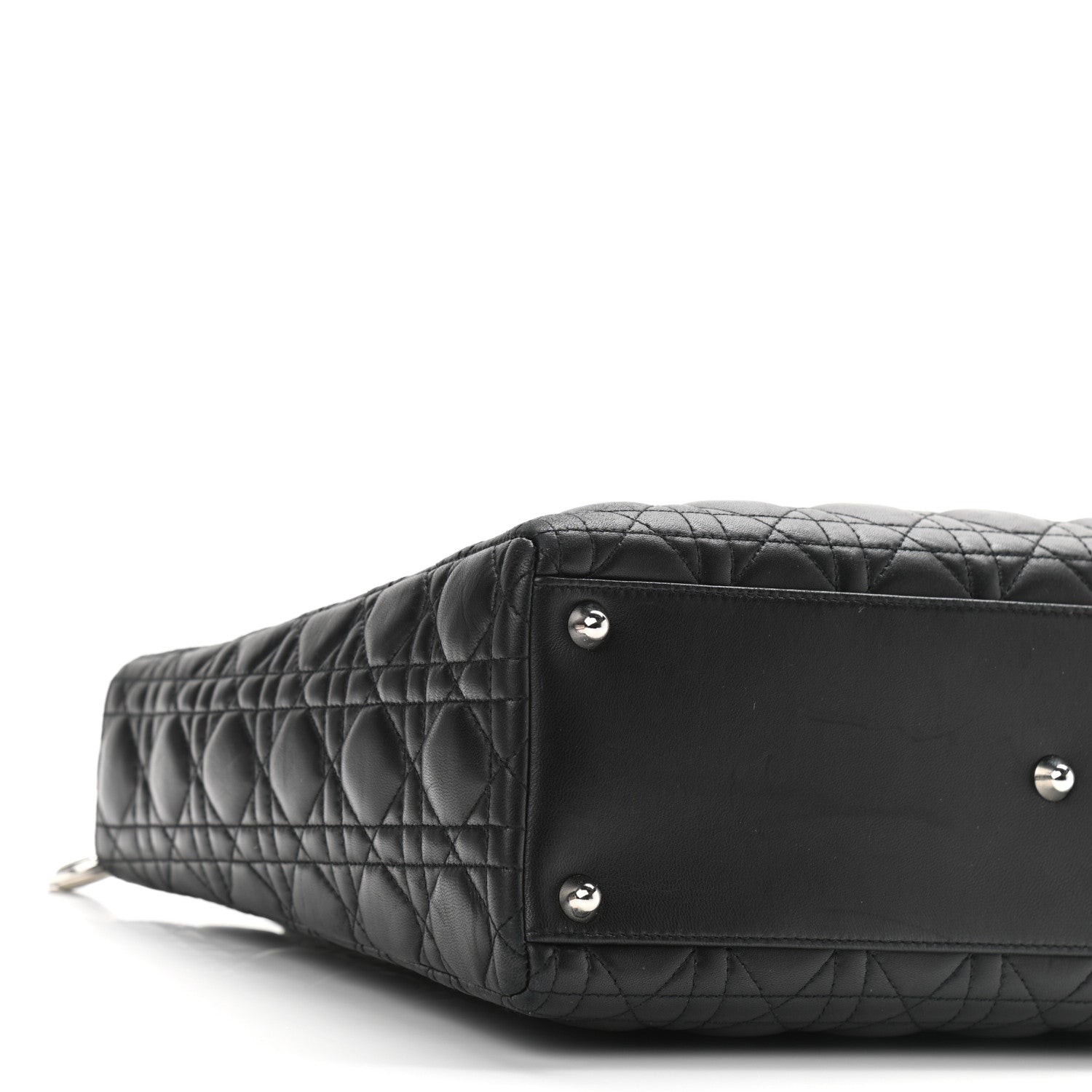 Christian Dior Lambskin Cannage Large Lady Dior Black 8 of 9