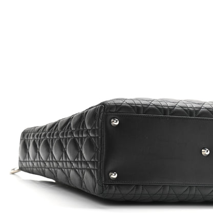 Christian Dior Lambskin Cannage Large Lady Dior Black 8 of 9