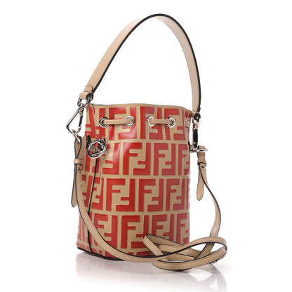 Fendi Vitello Liberty F is Fendi FF Embossed Mini Mon Tresor Bucket Bag Amido Fiamma 3 of 11