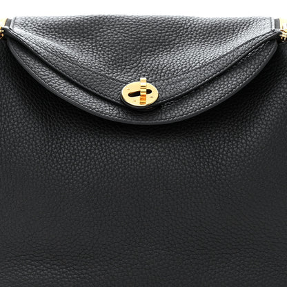 Hermes Taurillon Clemence Lindy 30 Black 8 of 10