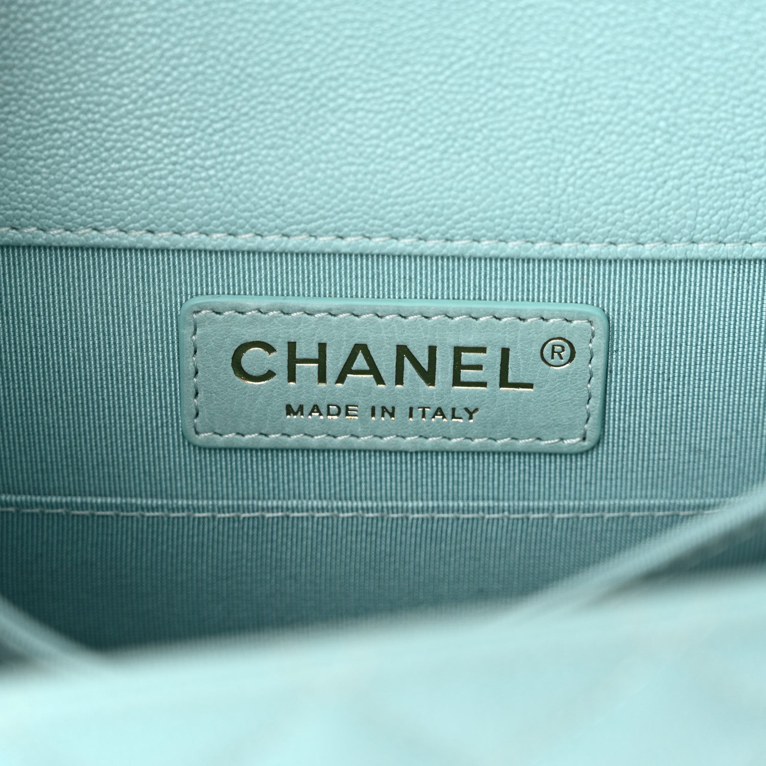 Chanel Caviar Quilted North South Boy Flap Light Blue 6 of 11