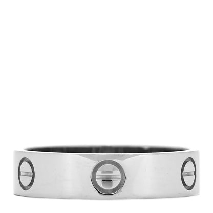 Cartier 18K White Gold 5.5mm LOVE Ring 63 10.5 1 of 4