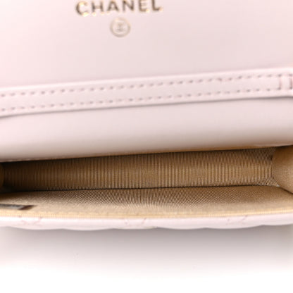 Chanel Lambskin Quilted Pearl Crush Clutch With Chain Light Purple 5 of 10