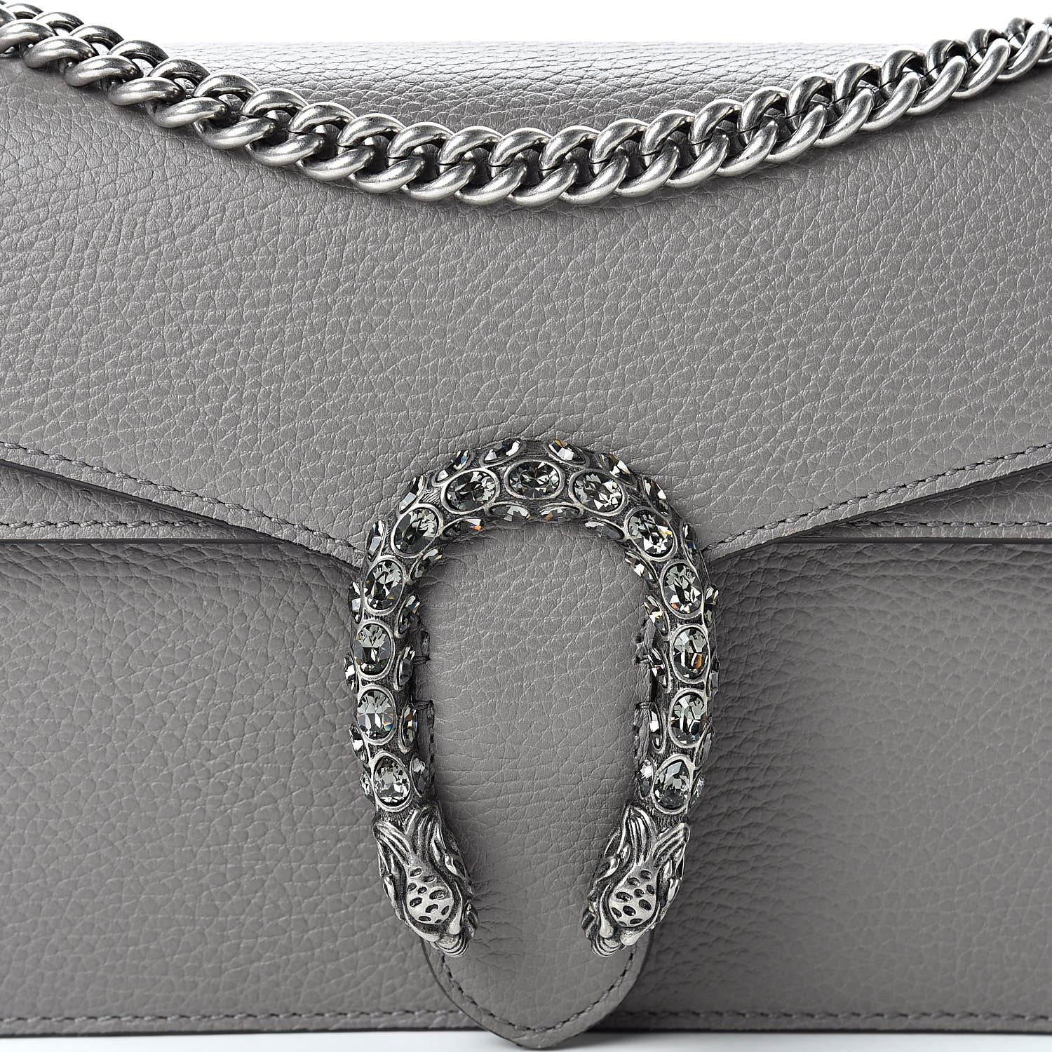 Gucci Pebbled Calfskin Small Dionysus Shoulder Bag Dusty Grey 8 of 12
