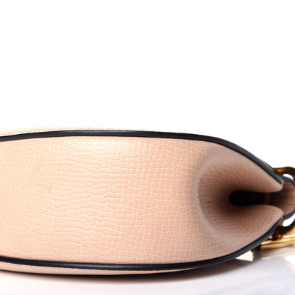 Chloe Grained Calfskin Lambskin Mini Bi-Color Drew Shoulder Bag Powder Beige Caramel 8 of 8