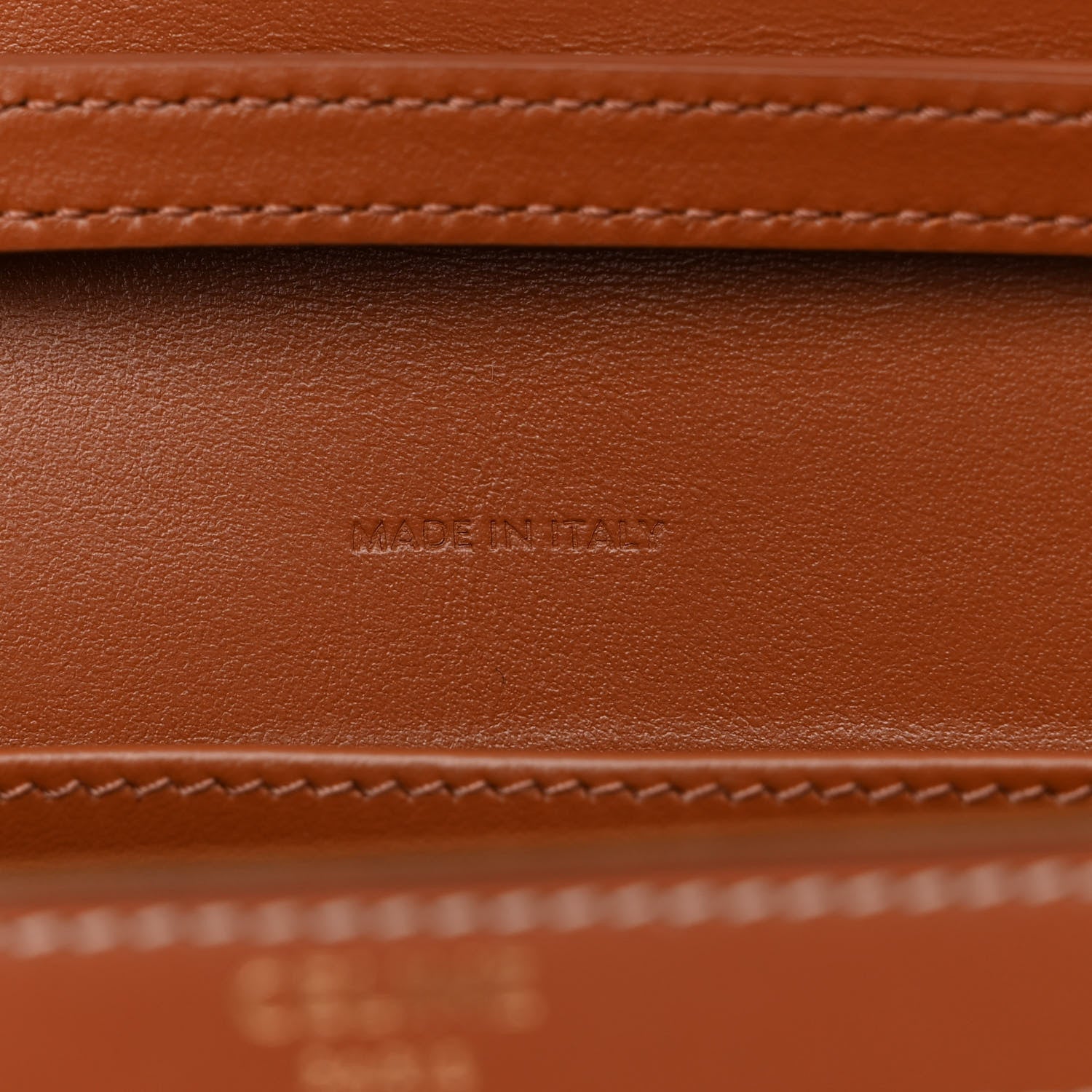 Celine Triomphe Canvas Calfskin Margo Wallet on Chain Tan 7 of 11