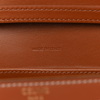 Celine Triomphe Canvas Calfskin Margo Wallet on Chain Tan 7 of 11