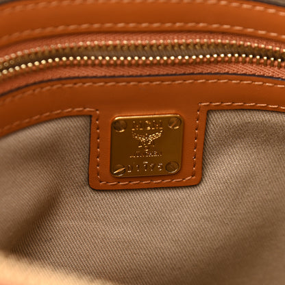 MCM Visetos Rabbit Crossbody Pouch Cognac 6 of 9