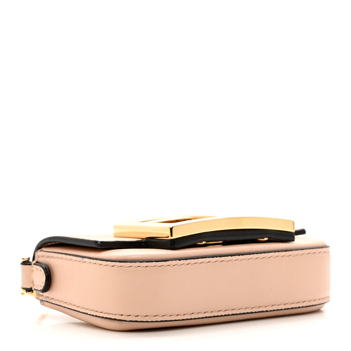 Shiny Nappa Braided Nano Baguette Maxi Handle Charm Light Rose