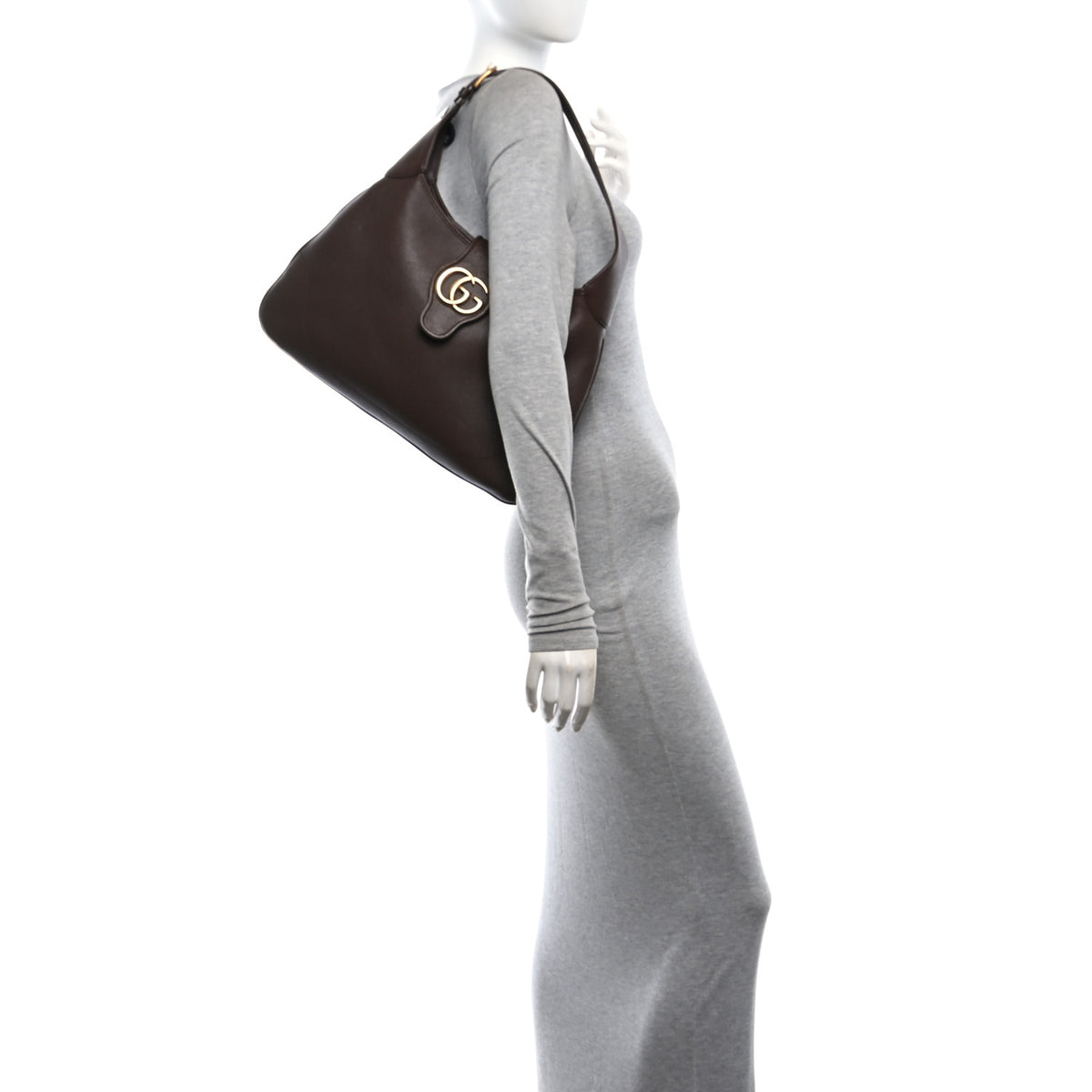 Goatskin Large Aphrodite Shoulder Bag Acero