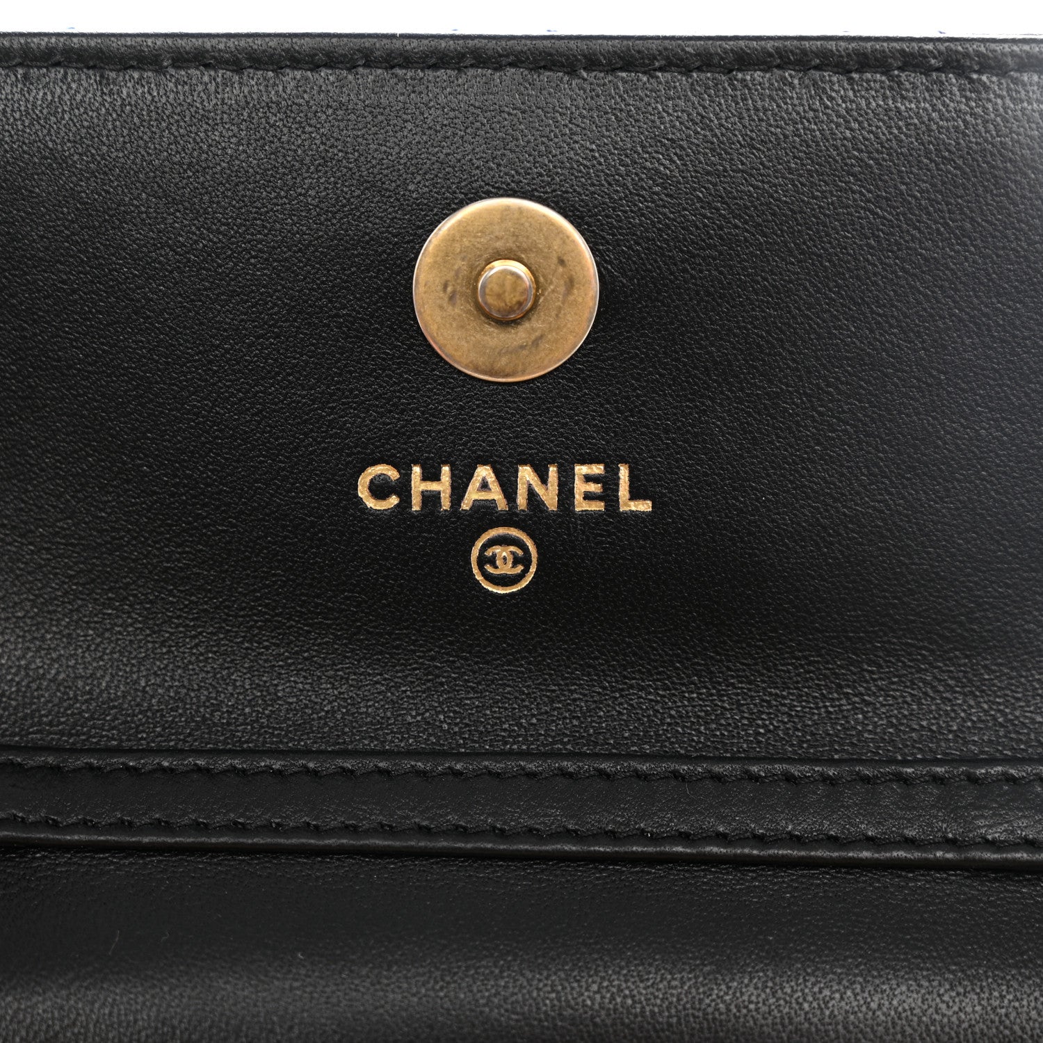 Chanel Lambskin Quilted Pearl Crush Clutch With Chain Black 7 of 12