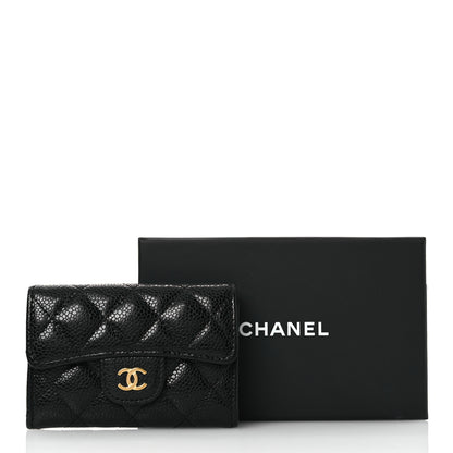 Chanel Caviar Quilted Flap Card Holder Wallet Black 12 of 12