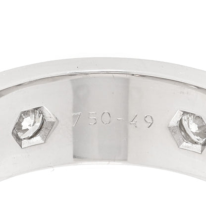 Cartier 18K White Gold 6 Diamond 5.5mm LOVE Ring 49 5 5 of 5