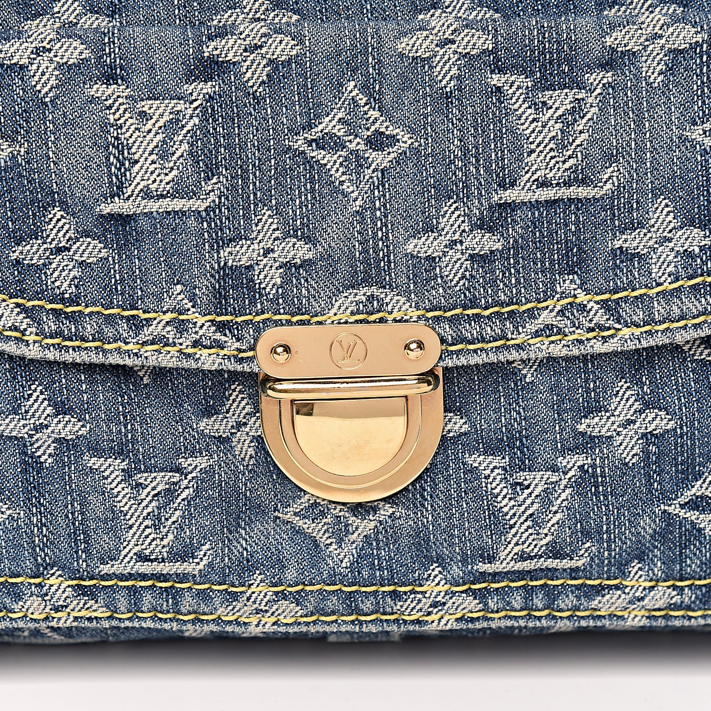 Monogram Denim Bum Bag Blue
