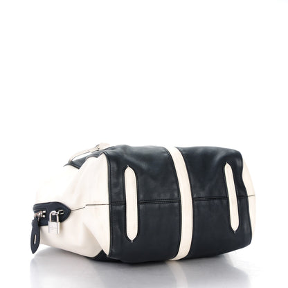 Louis Vuitton Calfskin Suship North South Speedy Navy White 4 of 7