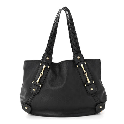 Gucci Guccissima Small Pelham Shoulder Bag Black 1 of 15