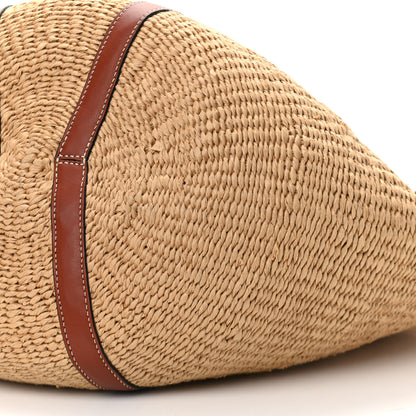 Chloe Raffia Calfskin Large Basket Tote Tan 10 of 10