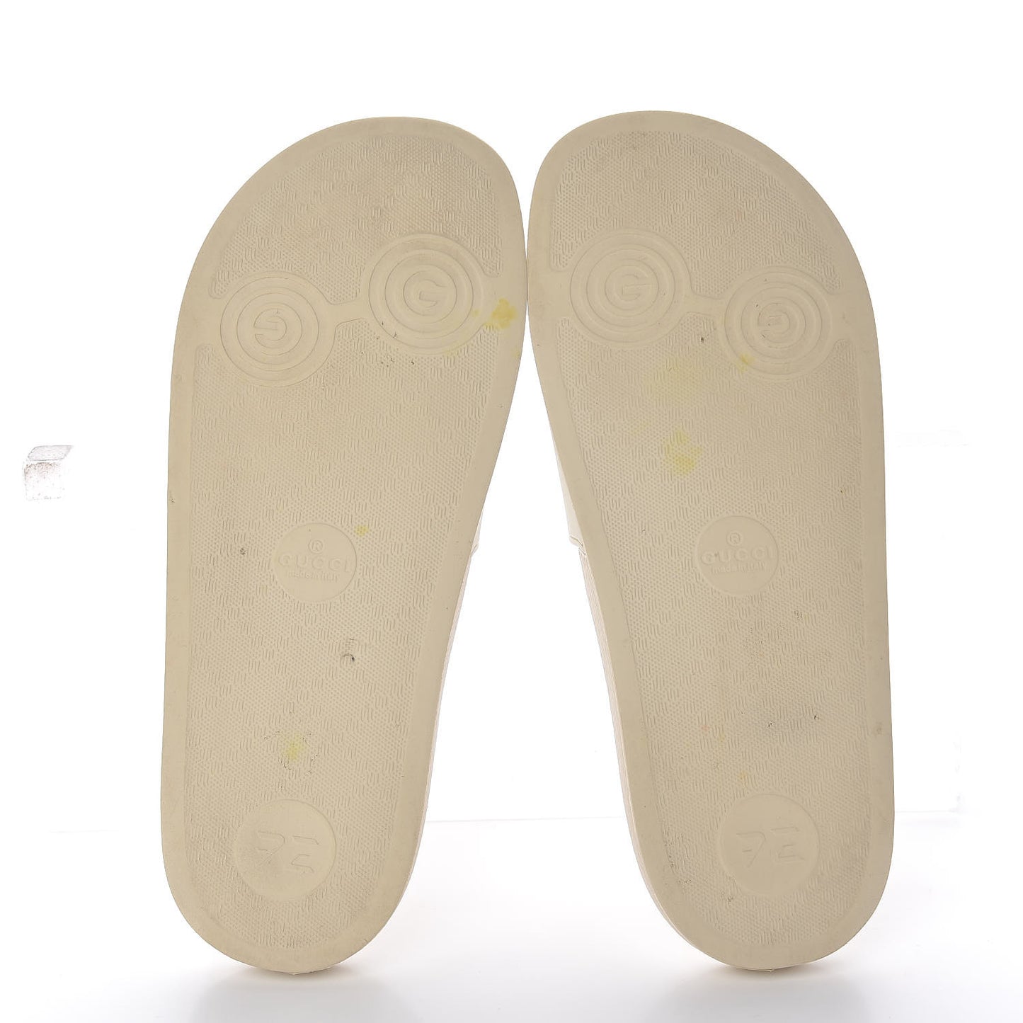 Rubber Womens Logo Slide Sandals 38 Off White