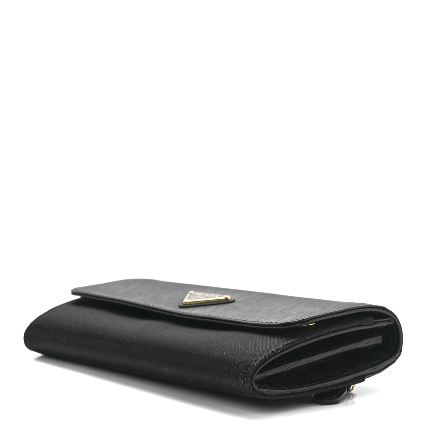 Vitello Move Triangle Logo Continental Flap Travel Wallet Black