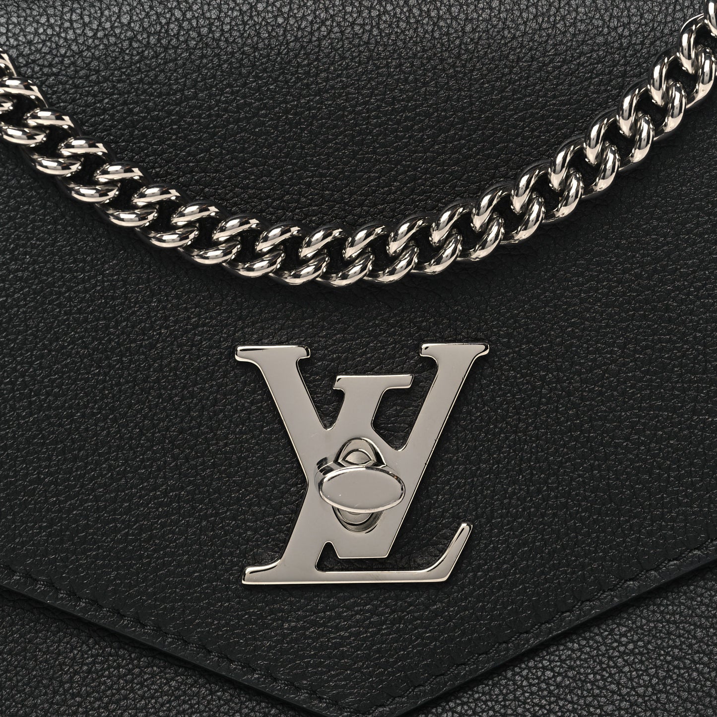 Soft Calfskin My Lockme Chain Bag BB Black