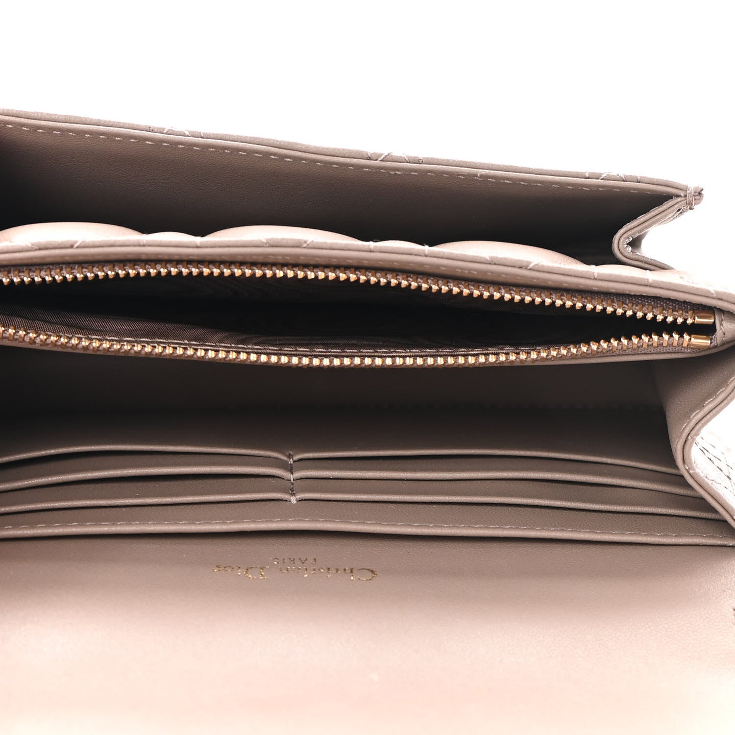 Christian Dior Lambskin Chain Lady Dior Chain Pouch Hazelnut 5 of 9