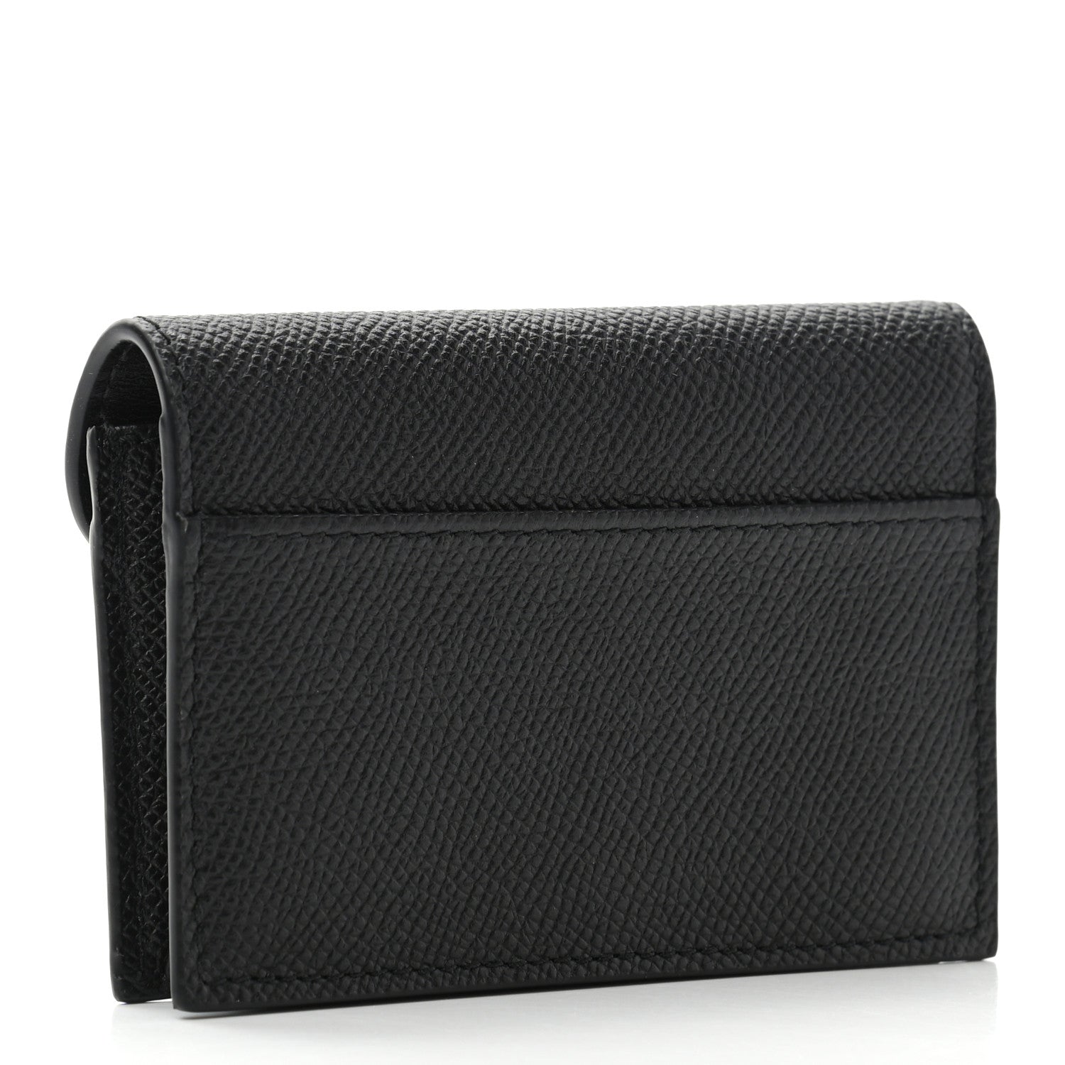 Christian Dior Grained Calfskin Saddle Card Holder Black 3 of 8