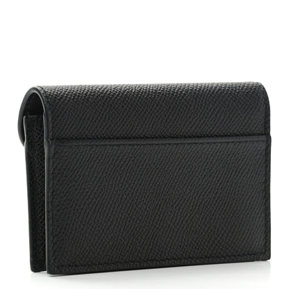 Christian Dior Grained Calfskin Saddle Card Holder Black 3 of 8