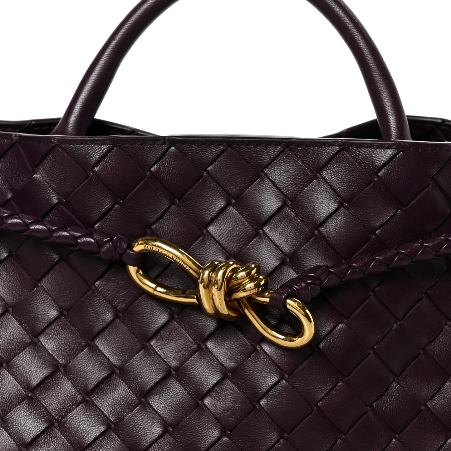 Nappa Intrecciato Small East West Andiamo Shoulder Bag Dark Mystic
