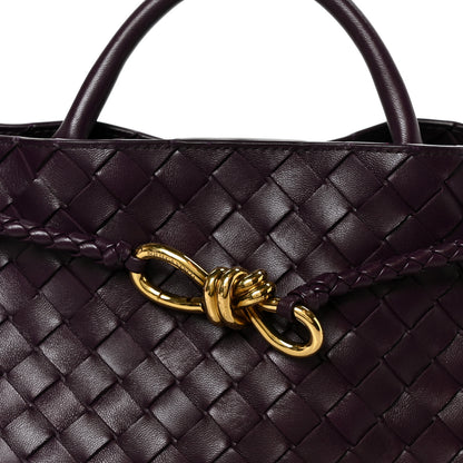 Bottega Veneta Nappa Intrecciato Small East West Andiamo Shoulder Bag Dark Mystic 10 of 12
