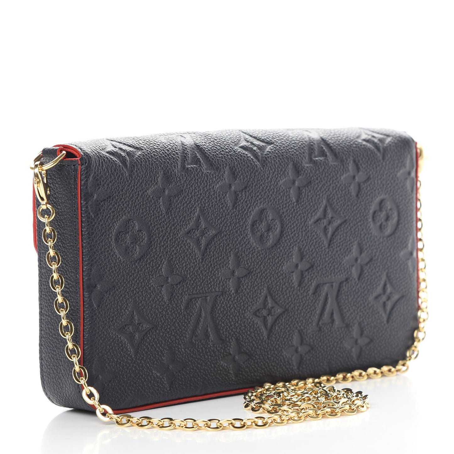 Empreinte Pochette Felicie Chain Wallet Marine Rouge