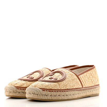 Gucci Raffia Harness Calfskin Interlocking G Mens Espadrilles 10 Palmi Naturale Harness Brown 4 of 10