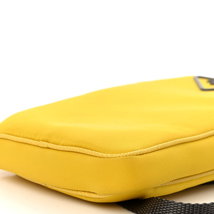 Prada Tessuto Nylon Phone Case Crossbody Bag Giallo 9 of 10
