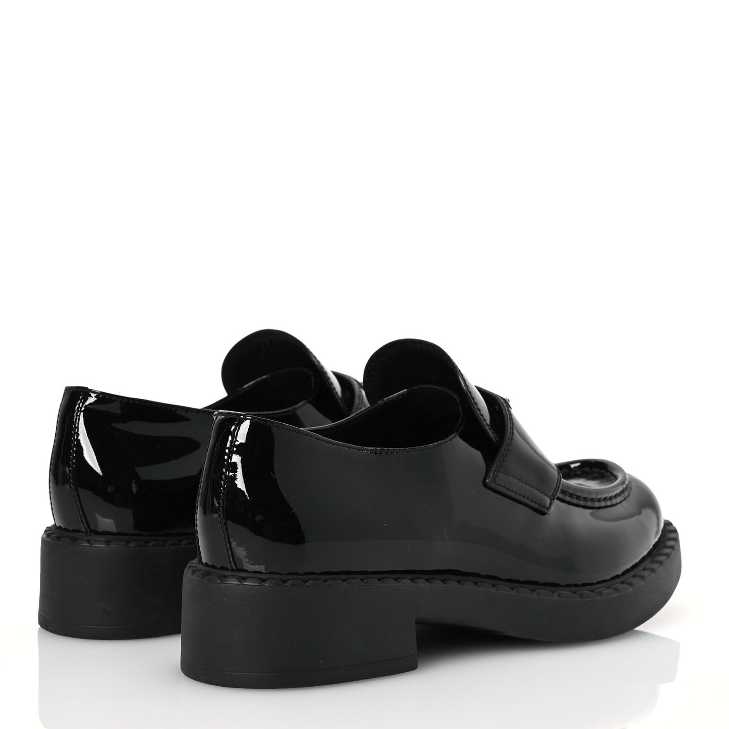 Vernice Triangle 50mm Loafers 41 Black