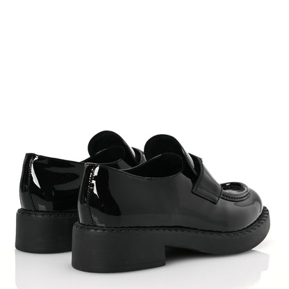 Prada Vernice Triangle 50mm Loafers 41 Black 5 of 11