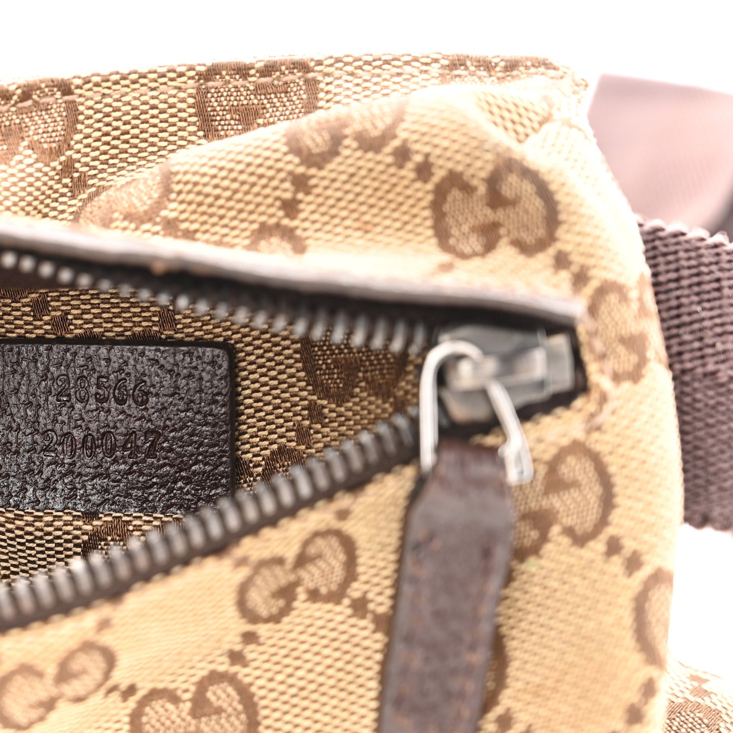 GG Monogram Double Pocket Belt Bag Dark Brown