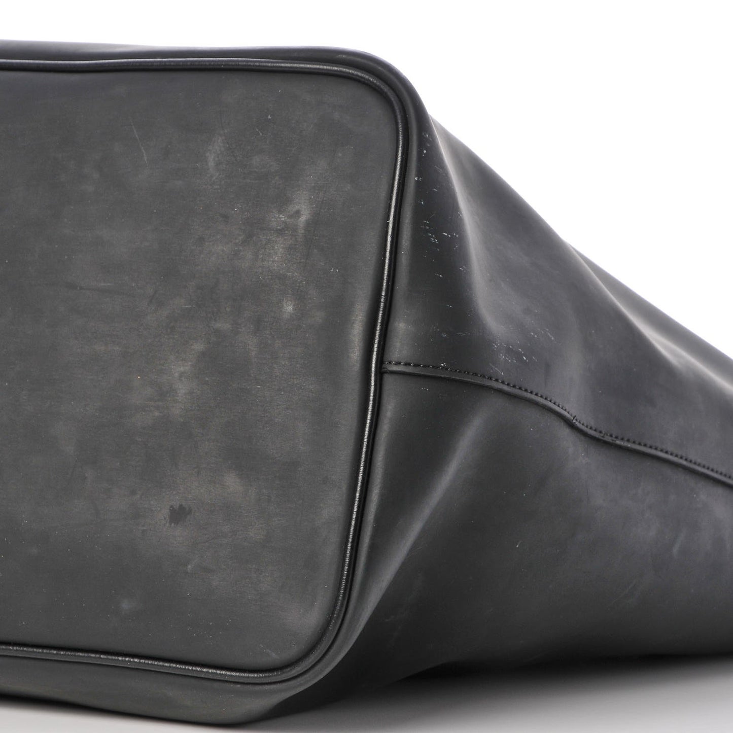 Rubber Effect PVC Large Antigona Tote Black