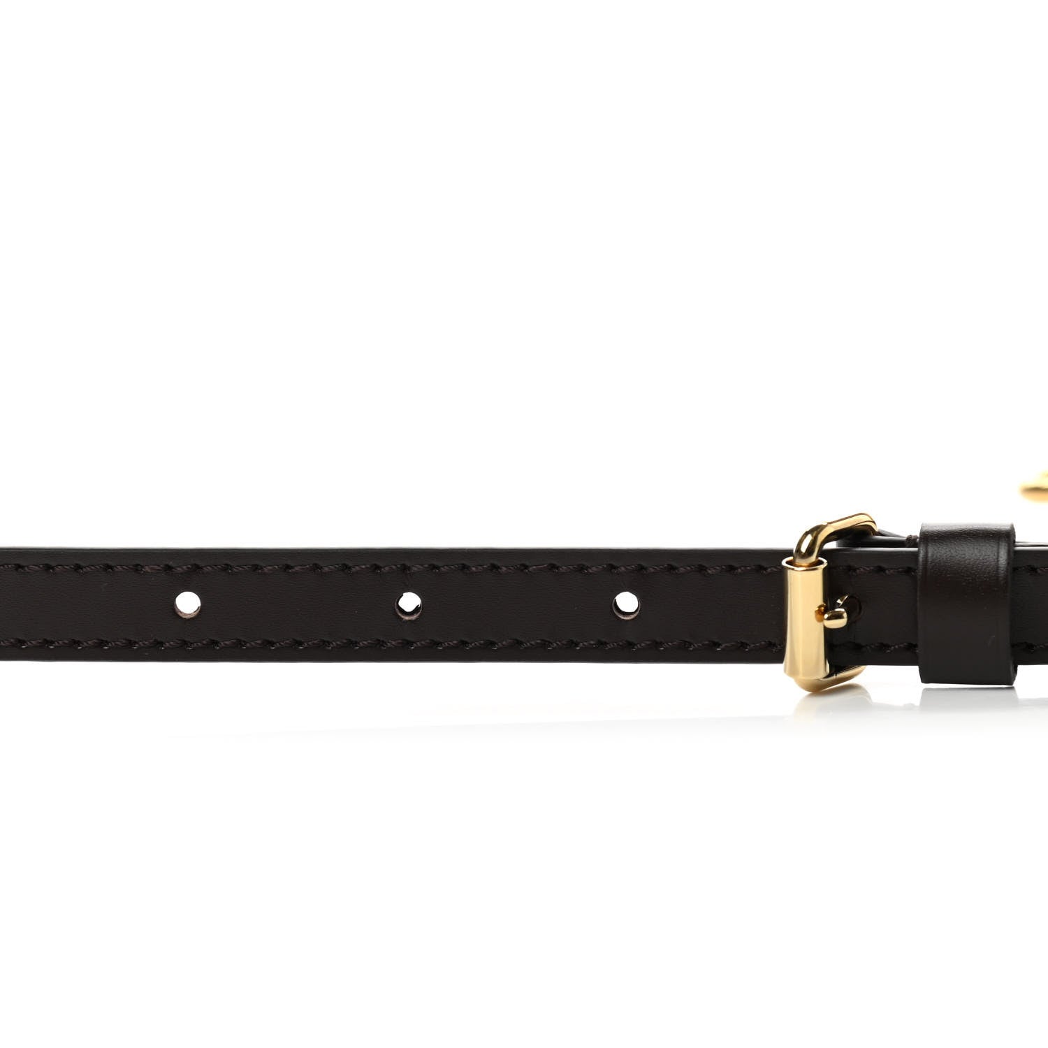 Louis Vuitton Calfskin 16mm Adjustable Shoulder Strap Brown 3 of 4