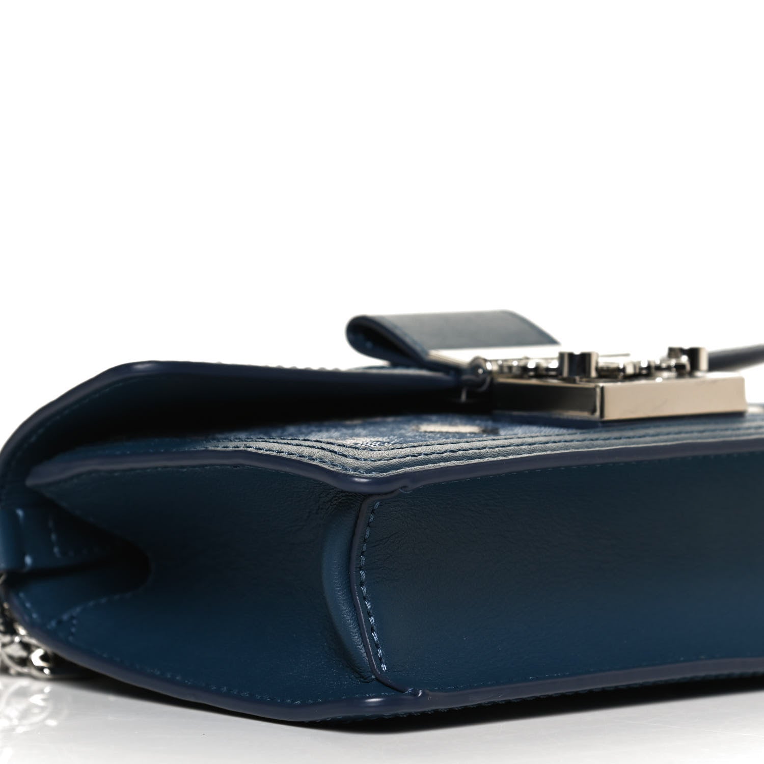 MCM Vintage Jacquard Monogram Mini Tracy Crossbody Blue 9 of 13