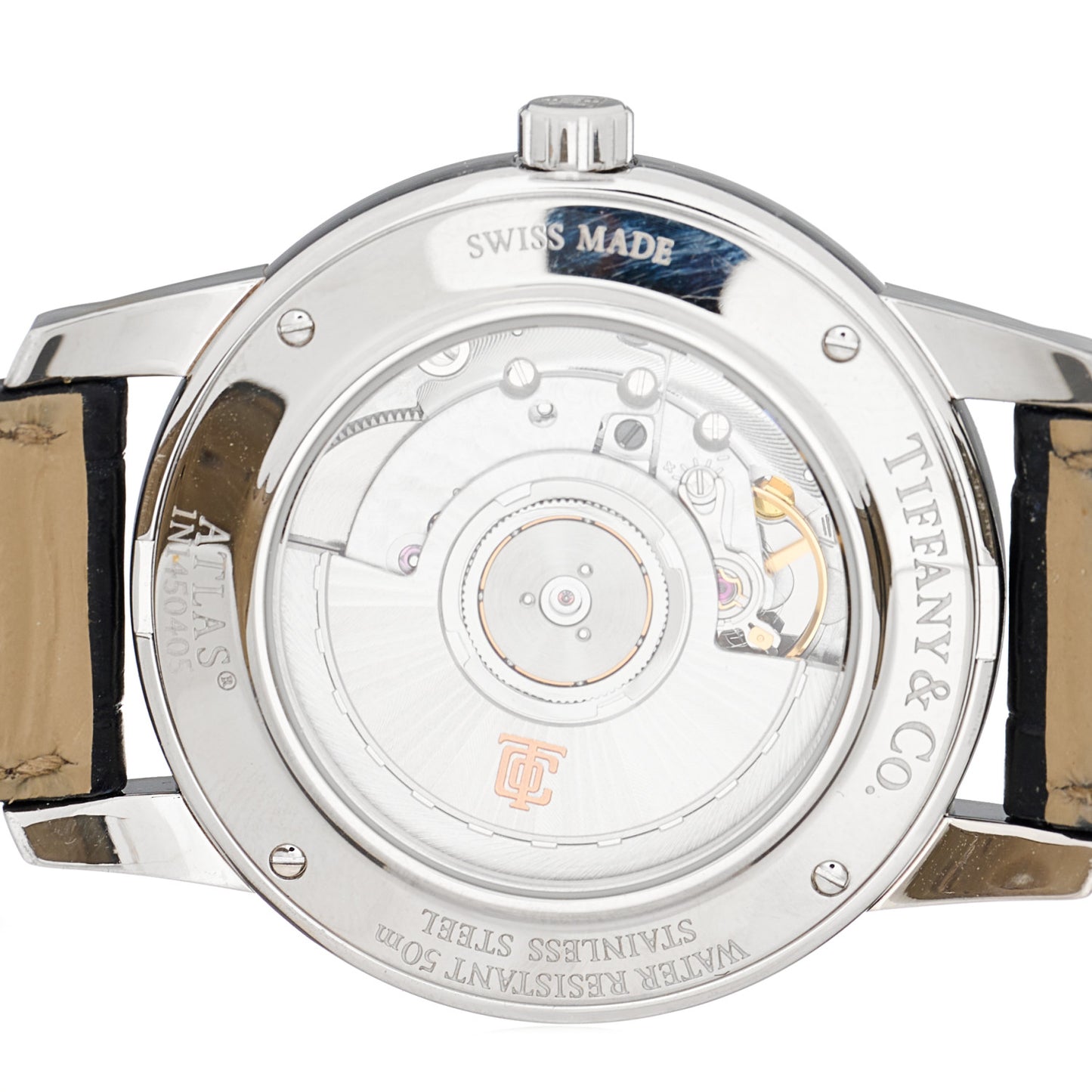 Stainless Steel Alligator 37mm Atlas 3-Hand Automatic Watch