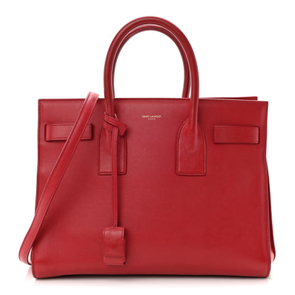 Saint Laurent Calfskin Small Sac De Jour Lipstick Red 1 of 12