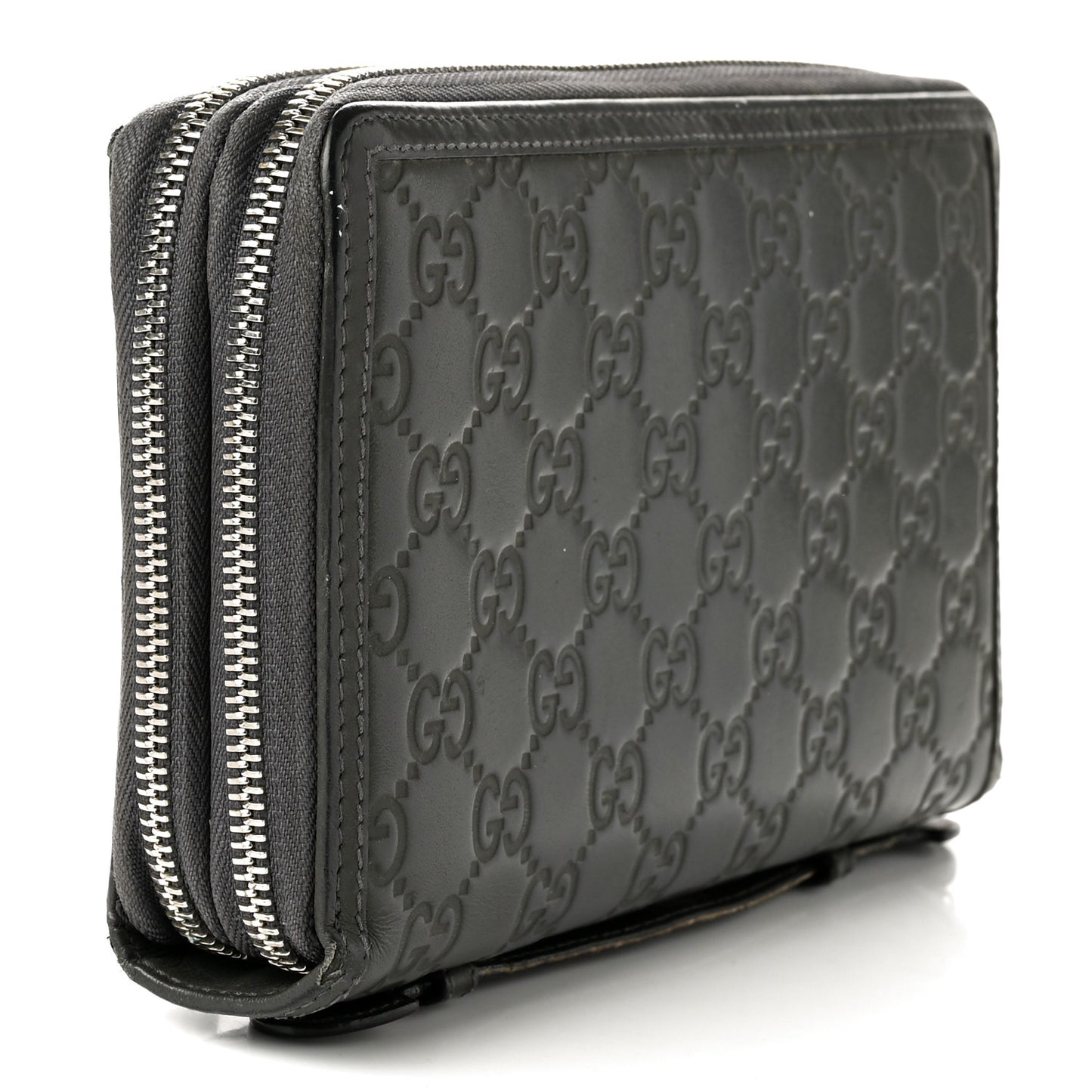 Guccissima Signature Travel Document Case Grey