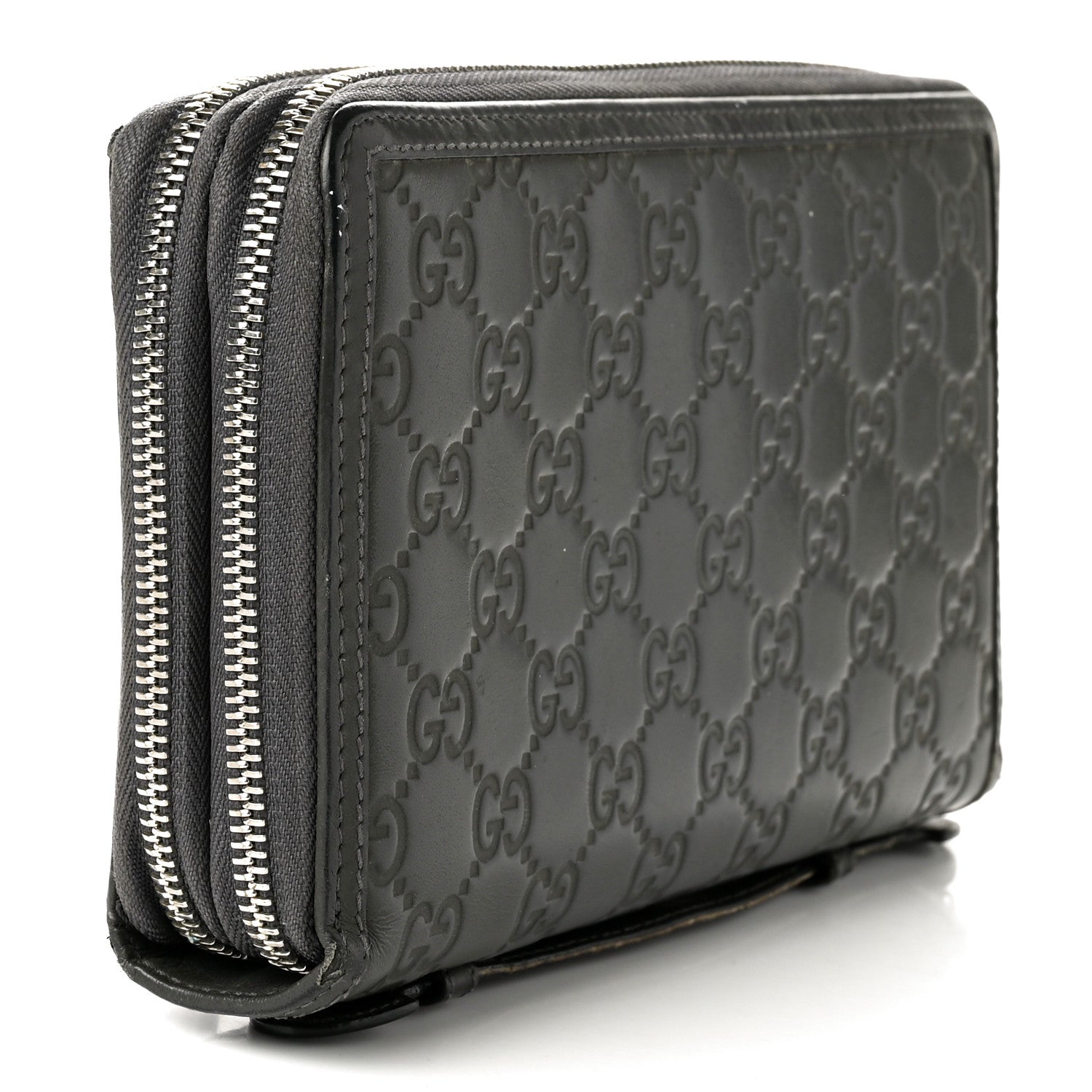Gucci Guccissima Signature Travel Document Case Grey 3 of 10