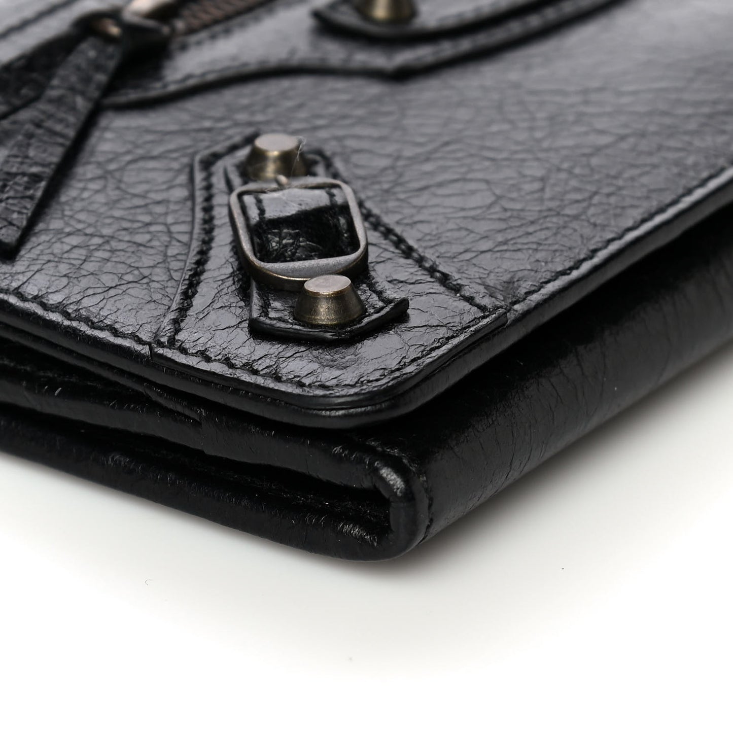 Agneau Classic Hardware Money Wallet Black