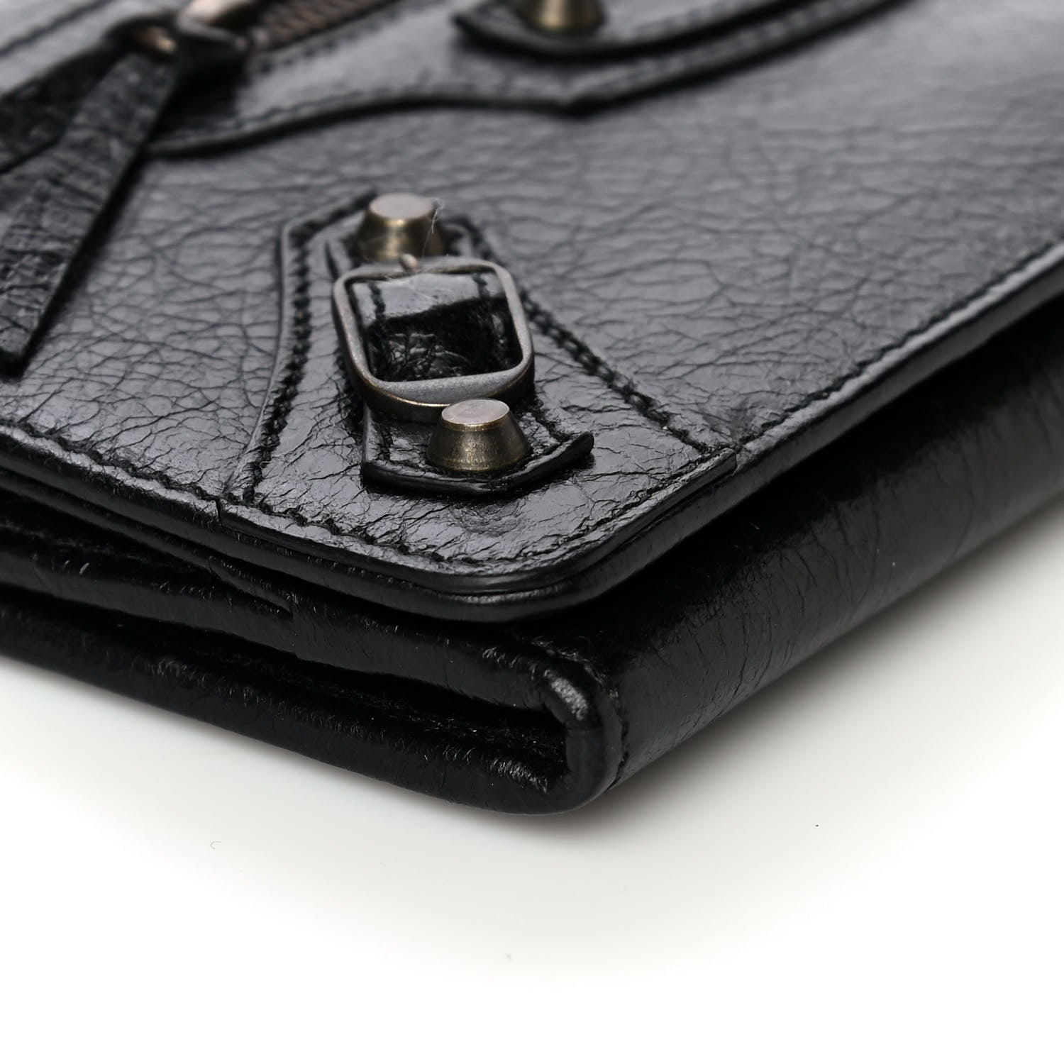 Balenciaga Agneau Classic Hardware Money Wallet Black 5 of 12