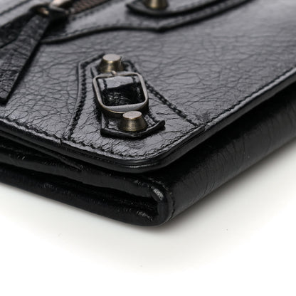 Balenciaga Agneau Classic Hardware Money Wallet Black 5 of 12