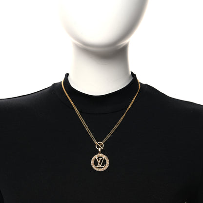 Louis Vuitton Metal Crystal Louise Tresor Necklace Gold Multicolor 2 of 6