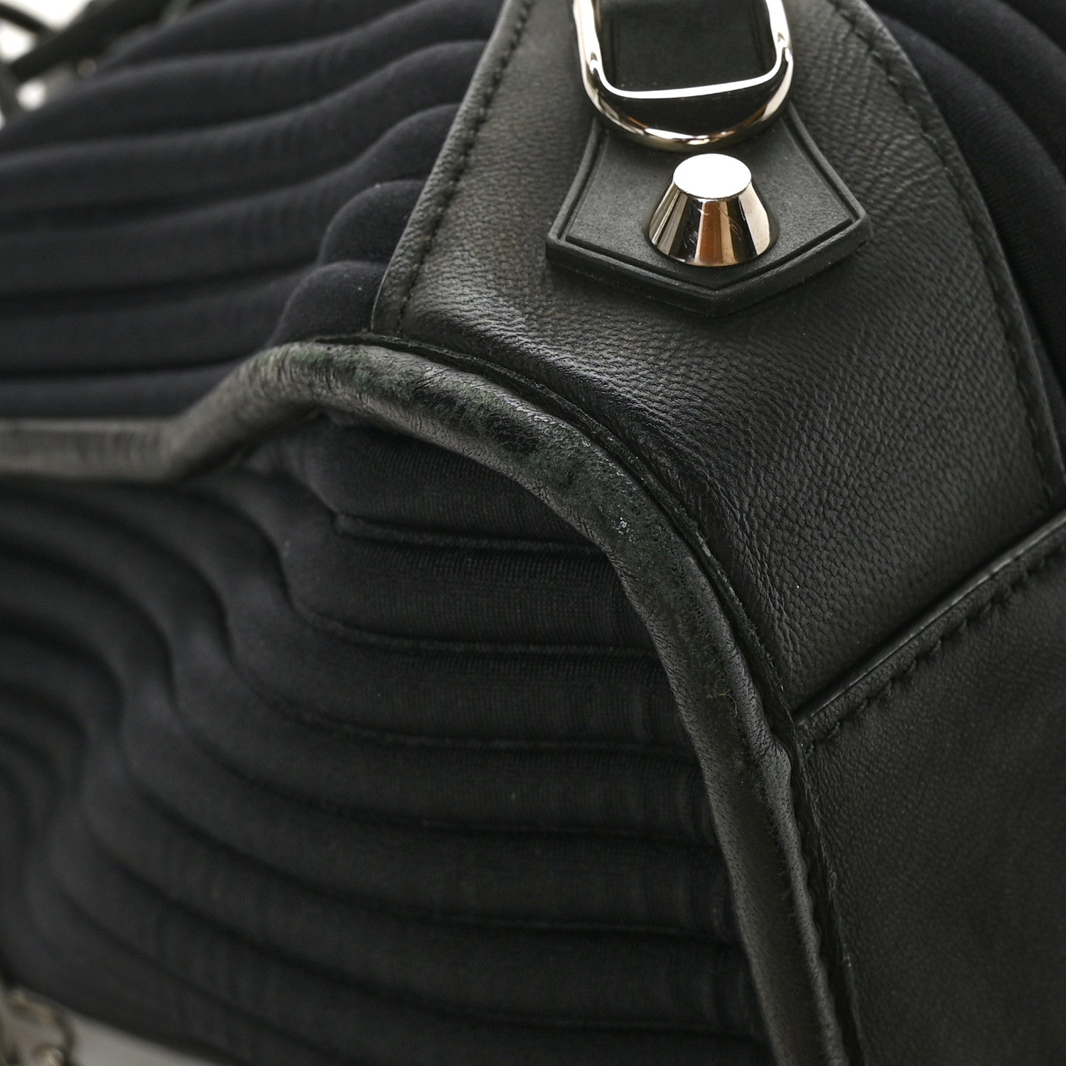 Balenciaga Ribbed Neoprene Classic Silver Hardware City Black 8 of 8