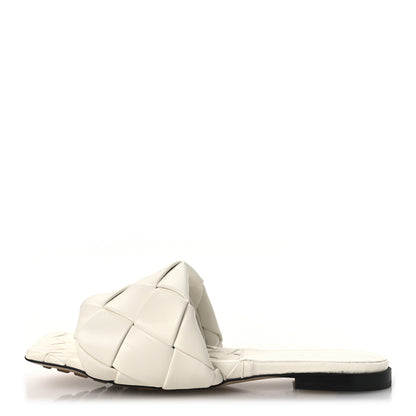 Bottega Veneta Nappa Maxi Intrecciato Lido Flat Sandals 37 Wax 1 of 11