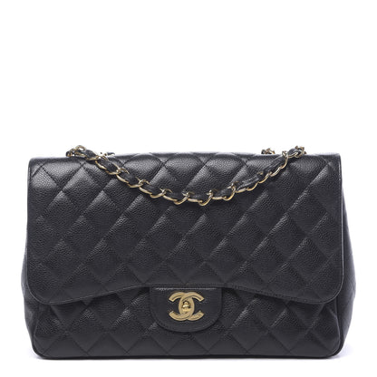 Chanel Caviar Quilted Jumbo Single Flap Black 1 of 11
