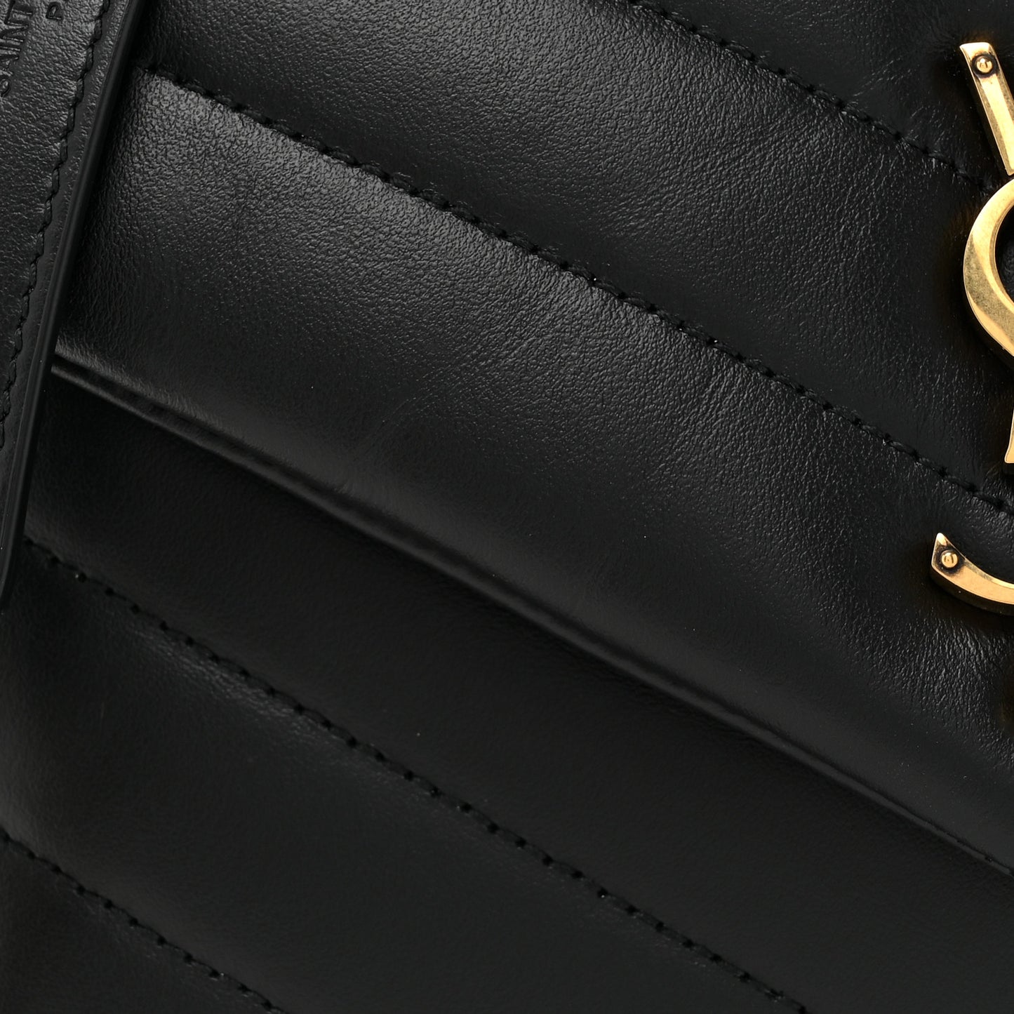 Calfskin Y Quilted Monogram Small Loulou Chain Satchel Black